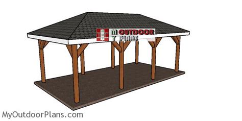 12x24 Carport Hip Roof Plans | MyOutdoorPlans