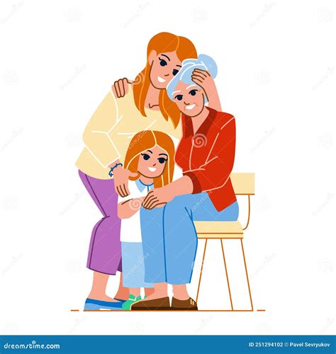 Mother Daughter Grandmother Vector Stock Vector - Illustration of