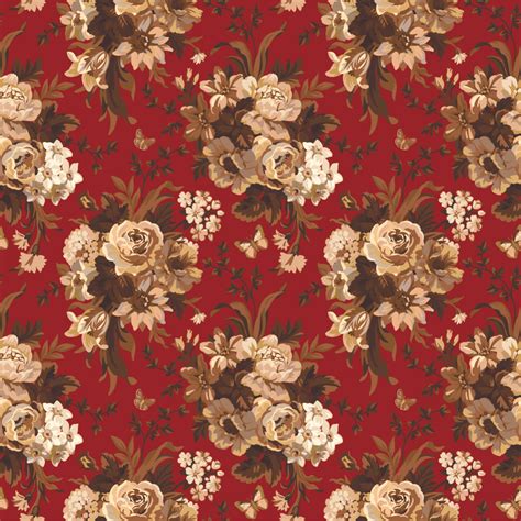 Red Floral Vintage Wallpapers - 4k, HD Red Floral Vintage Backgrounds on WallpaperBat