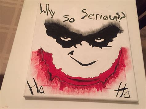 Joker smile hand painted acrylic paint 12 by 12 | Joker smile, Hand ...