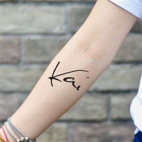 Kai Name Temporary Tattoo Sticker - OhMyTat