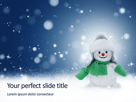 Cheerful Snowman Presentation Presentation Template for PowerPoint and ...