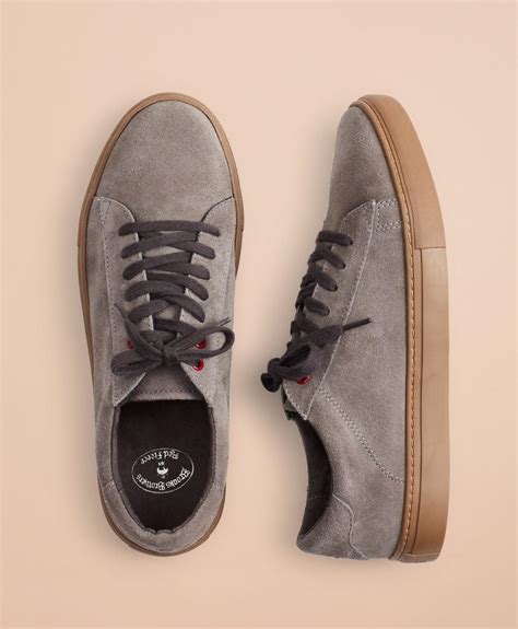 Brooks Brothers Suede Sneakers in Grey (Gray) for Men - Lyst