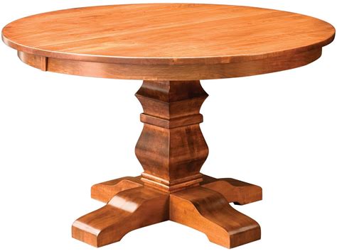 duvall  single pedestal table countryside amish furniture