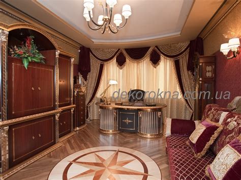 Шторы бордовые с золотом в интерьере (80 фото) - красивые картинки и HD ...