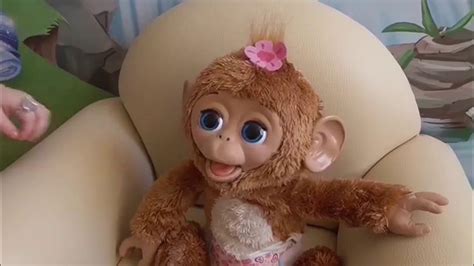 Обезьяна Интерактивная игрушка распаковка FurReal Friends Cuddles My ...
