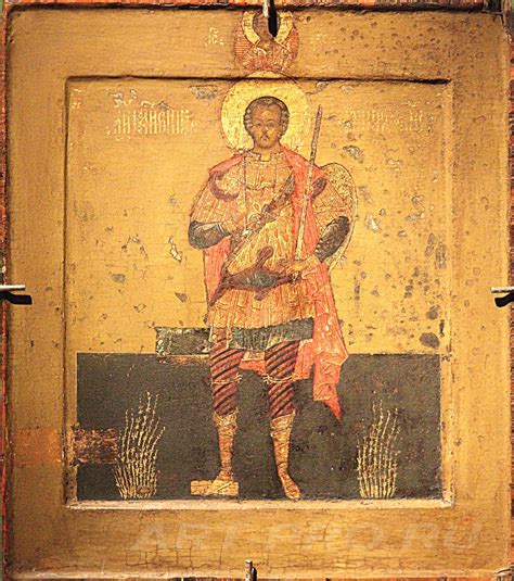 Мученик Иоанн Воин. Икона XVII века, предположительно из Художественных ...