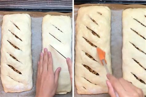 Штрудель из готового слоеного теста 🍎 с яблоками