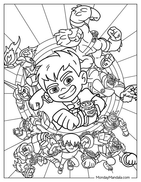26 Ben 10 Coloring Pages (Free PDF Printables)