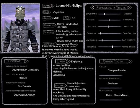 Skyrim Character Template: Loves-His-Tulips by Norroen-Stjarna on ...