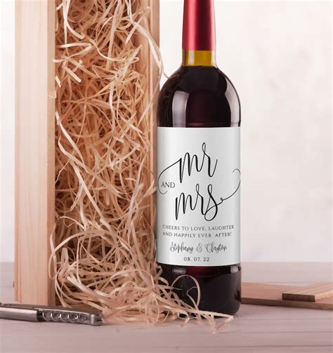 DIY Wedding Wine Labels Wine Bottle Label Printable Wedding | Etsy