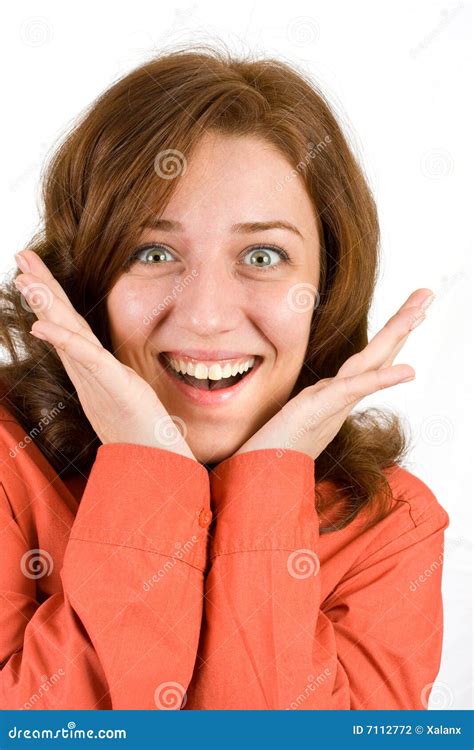 Happy young lady stock photo. Image of look, people, casual - 7112772