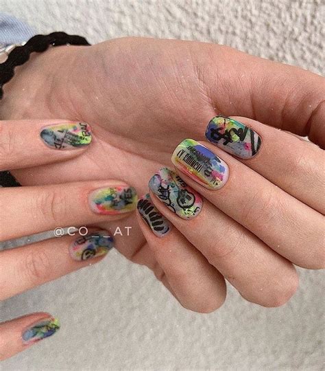 Pin by Anastasiya on Ногти | Graffiti nails, Nails, Nail manicure