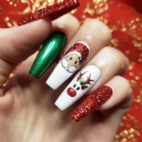 christmas gel nails ideas 2
