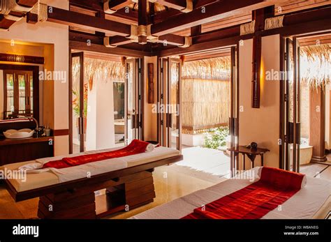 MAR 18, 2014 Krabi, THAILAND - Asian Thai tropical wellness Spa Concept ...
