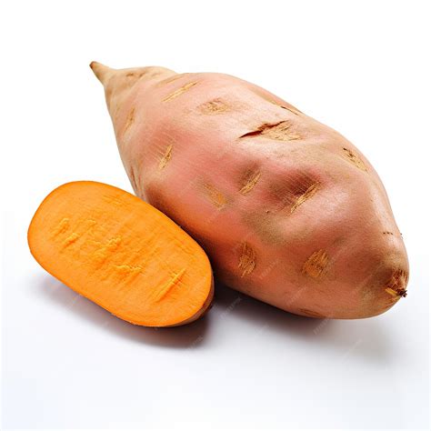 premium ai image isolated sweet potato  white background