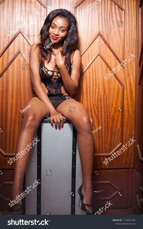 Sexy Ebony Lingerie Model Stock Photo 1116922784 | Shutterstock