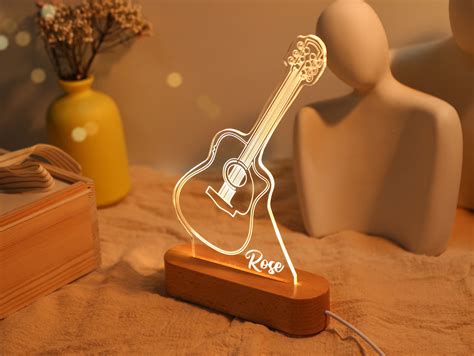 Guitar Lamp, Custom Led Lights Night Light, Music Decor Desk Lamp, Gift ...