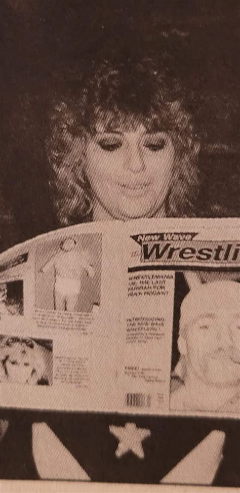 Misty Blue reads her article 1992 by Femwrestlingfan07 on DeviantArt