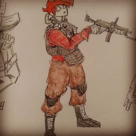 My first colored drawing of a soldier☺ : r/drawing