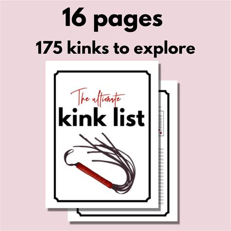 Ultimate Kink List of Kinks and Fetishes, Sex Bucket List, Sex Games