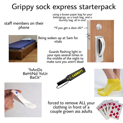 Grippy sock express starterpack : r/starterpacks