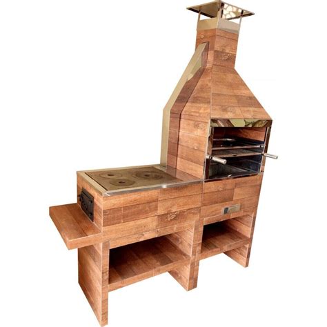 Churrasqueira E Fogão A Lenha Pré Moldado - Comprar Churrasqueira 72cm com Fogão à lenha Pré-Moldado Revestido ...