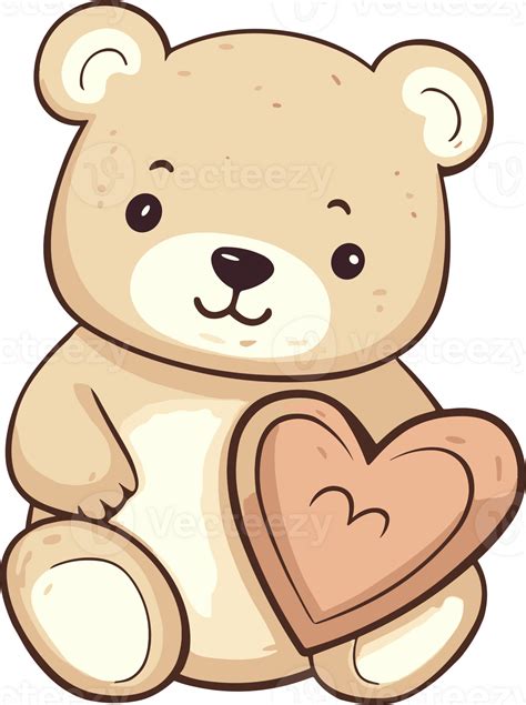 Teddy Bear Holding Heart 38115735 PNG