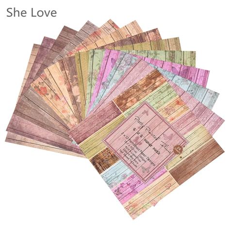 She Love 24 листа Скрапбукинг колодки бумага Оригами художественная ...
