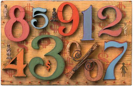 stock illustration numbers  money signs
