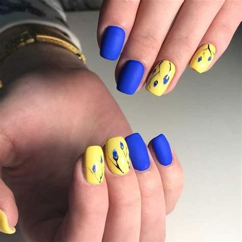 Сине Желтый Маникюр — Richnail.ru