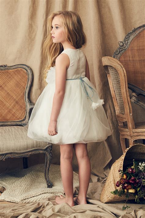 Girls White Dress Nellystella Blossom – Mini Ruby