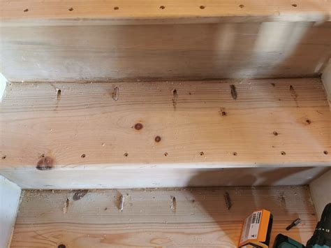 how to fix creaky wood stairs