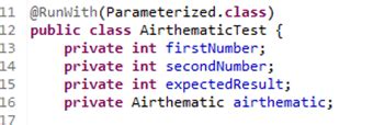 junit parameterized test    atparameters
