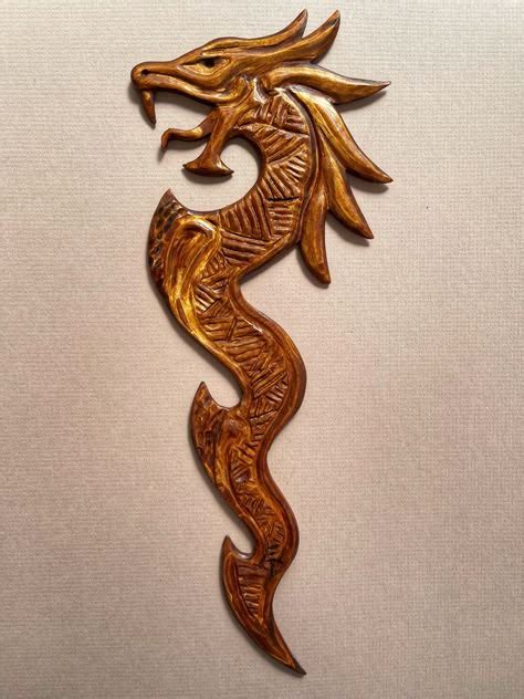 dragon wood carving pattern