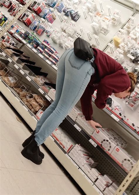 College Girl with a Nice Ass Bending Over in Jeans! (OC) - Tight Jeans