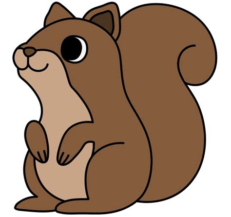 3. Instructions for drawing a happy squirrel.