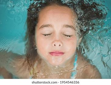 Top View Girl Floating Pool Stock Photo 1954546336 | Shutterstock