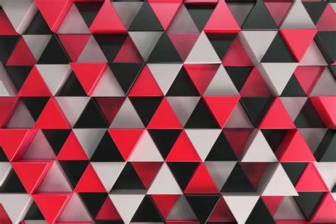 Pattern of black, white and blue triangle prisms Stock Photo by ...