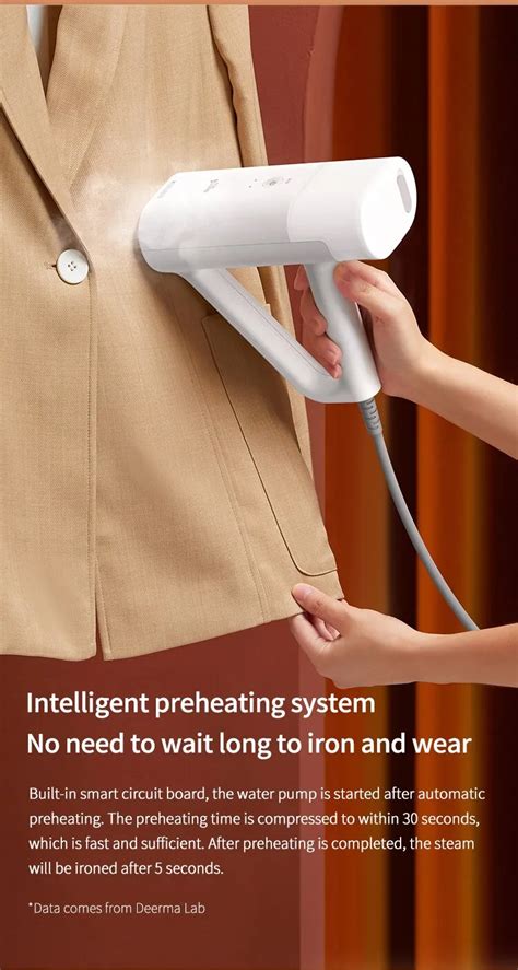 Deerma HS100 Portable Handheld Garment Steamer Vertical Iron 160℃ High ...