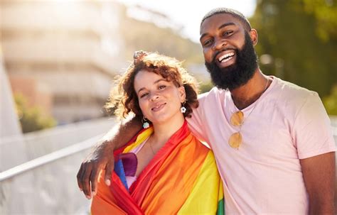 Premium Photo | Happy couple friends and portrait smile for gay ...