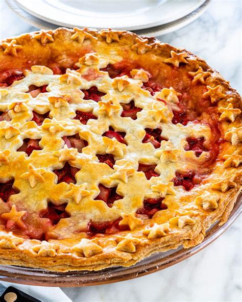 a Strawberry Rhubarb Pie fresh out of the oven | Strawberry rhubarb
