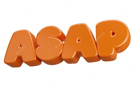 Premium Photo | Asap 3d word text