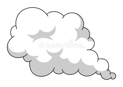 Cartoon Illustration of Smoke. Comic Image of Steam, Cloud or Fog Stock Vector - Illustration of ...