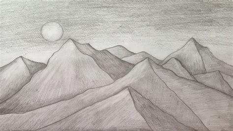 Mountain Pencil Drawing at PaintingValley.com | Explore collection of ...