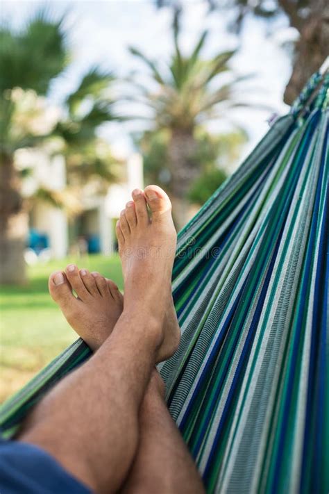 Relaxing in the hammock. stock image. Image of caucasian - 67833891