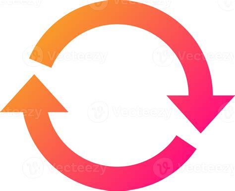 Sync icon in gradient colors. Server signs illustration. 17784760 PNG