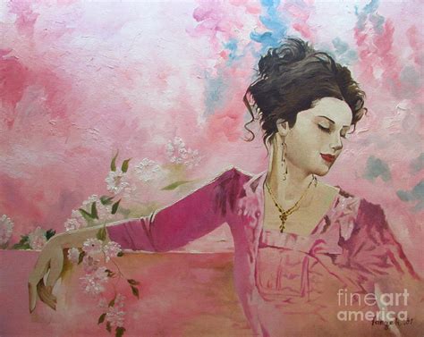 Pink Lady Painting at PaintingValley.com | Explore collection of Pink ...