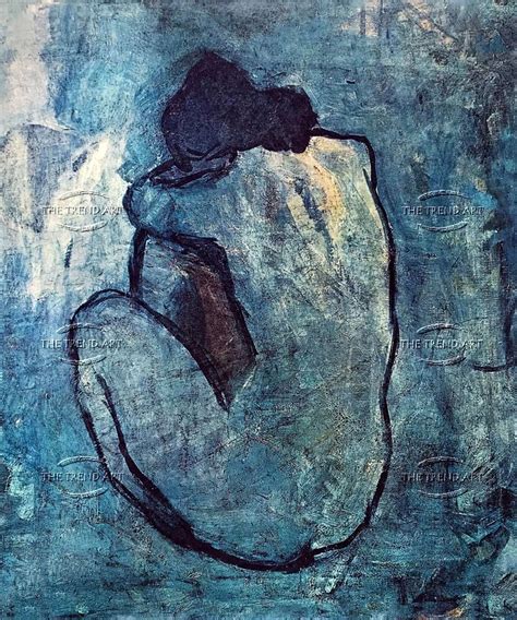 Pablo Picasso Oil Painting Famous Blue Nude Vintage Version | Etsy