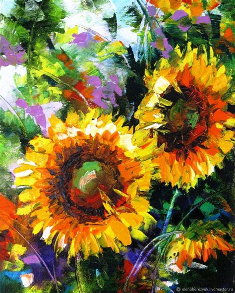 Sunflower Oil Painting at PaintingValley.com | Explore collection of ...